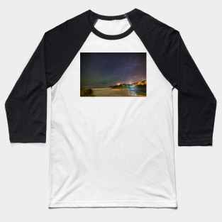 Caswell Bay, Gower at night with airglow Baseball T-Shirt